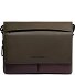  Harper Aktetas Messenger Leer 37 cm Laptop compartiment variant green-dark brown