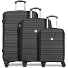  Paradise 4 wielen Kofferset 3-delig variant black