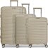  London 4 wielen Kofferset 3-delig met uitbreidingsplooi variant beige