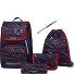  Ergojet Schooltas set 6-delig variant black red