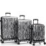  EZ Fashion 4 wielen Kofferset 3-delig met uitbreidingsplooi variant zebra