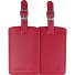  Global reis accessoires bagagelabel set van 2 10 cm variant red