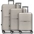  Shine 4 wielen Kofferset 3-delig met uitbreidingsplooi variant taupe
