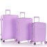  Pastel 4 wielen Kofferset 3-delig met uitbreidingsplooi variant lavender