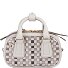  Woven Handtas Leder 20.5 cm variant grigio perla