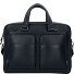  Zwarte vierkante aktetas Leer 39 cm Laptopcompartiment variant nero