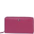  Sponsachtige portefeuille leer 19 cm variant fuchsia