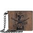  Vintage doodskop ketting portemonnee leer 12,5 cm variant nut brown