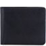  Portemonnee RFID Leer 11 cm variant black-blue