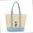  Polo Bear Shopper Tas 40 cm variant ecru- carolina blue