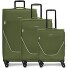 taska 4-wiel kofferset 3-delig met rekbare vouw variant olive taska 4-wiel kofferset 3-delig met rekbare vouw variant olive