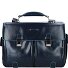  Blauwe vierkante aktetas Leer 43 cm Laptopcompartiment variant nachtblau