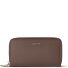  Bologna Leer XL Dubbele Zip-Around Portemonnee RFID Leer 20 cm variant taupe
