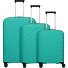  Burano 4 wielen Kofferset 3-delig met uitbreidingsplooi variant aqua