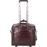  Blauwe vierkante 2-wiel Business Trolley Leer 36 cm Laptopcompartiment variant mahogany
