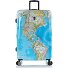  Fashion 4 wielen Trolley L 76 cm met uitbreidingsplooi variant world map