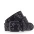  Studded riem leer variant schwarz | 90 cm