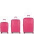 Infinity 4 wielen Kofferset 3-delig met uitbreidingsplooi variant fucsia