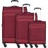  Travel Line 9504 4 wielen Kofferset 3-delig met uitbreidingsplooi variant dark red