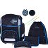 Ergolite Schooltas set 8-delig variant black blue Ergolite Schooltas set 8-delig variant black blue