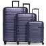  Collection 04 THE THREE SET + 4 wielen Kofferset 3-delig met uitbreidingsplooi variant purple-metallic