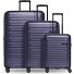  Collection 04 THE THREE SET + 4 wielen Kofferset 3-delig met uitbreidingsplooi variant purple-metallic