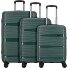  Travel Line 4300 4 wielen Kofferset 3-delig variant dark green