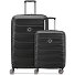  Meteor 4 wielen Kofferset 2-delig met uitbreidingsplooi variant deep black