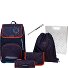 Ergoplus Schooltas set 8-delig variant black red Ergoplus Schooltas set 8-delig variant black red