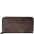  Destressed Portemonnee RFID-bescherming Leer 19 cm variant teak brown