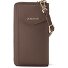  Bologna Leren Zip-Around Portemonnee Mobiel Telefoonhoesje Leer 19 cm variant taupe