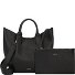Essential Handtas Leer 21 cm variant black-gold Essential Handtas Leer 21 cm variant black-gold