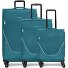  taska 4-wiel kofferset 3-delig met rekbare vouw variant ocean blue