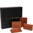  Portemonnee geschenkset 4-delig leer 12 cm variant cognac