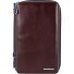  Blauw vierkant reisetui leer 14 cm variant mahogany