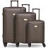  Palermo 4 wielen Kofferset 3-delig variant Dark Brown