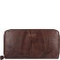  Donna Aurona Portemonnee RFID Leer 19 cm variant dunkelbraun