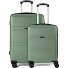  5739 4 wielen Kofferset 2-delig variant grün