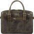  Everett aktetas Leer 38 cm Laptopcompartiment variant olive