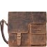 Vintage Crossbody tas Leder 32 cm variant braun