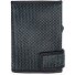 Kredietkaarthouder RFID leer 7 cm variant schwarz-türkis Kredietkaarthouder RFID leer 7 cm variant schwarz-türkis