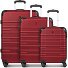  Amplar Evo 4 wielen Kofferset 3-delig met uitbreidingsplooi variant ruby