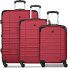  Amplar Evo 4 wielen Kofferset 3-delig met uitbreidingsplooi variant ruby