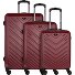 Milan 4-wiel bagageset 3st. variant rot Milan 4-wiel bagageset 3st. variant rot