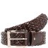  Zakelijke Gevlochten Leren Riem variant ebony | 115 cm