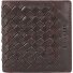 Geweven portefeuille leer 11 cm variant dunkelbraun Geweven portefeuille leer 11 cm variant dunkelbraun