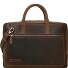  coventry Koffer Leer 41 cm Laptop compartiment variant dunkelbraun