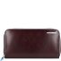  Blauwe Vierkante Portemonnee RFID Leer 19 cm variant mahogany