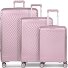  Vienna 4 wielen Kofferset 3-delig met uitbreidingsplooi variant rose