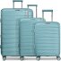 London 4 wielen Kofferset 3-delig met uitbreidingsplooi variant mint green London 4 wielen Kofferset 3-delig met uitbreidingsplooi variant mint green